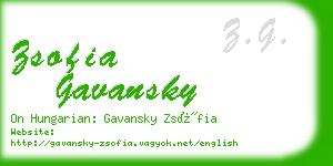 zsofia gavansky business card
